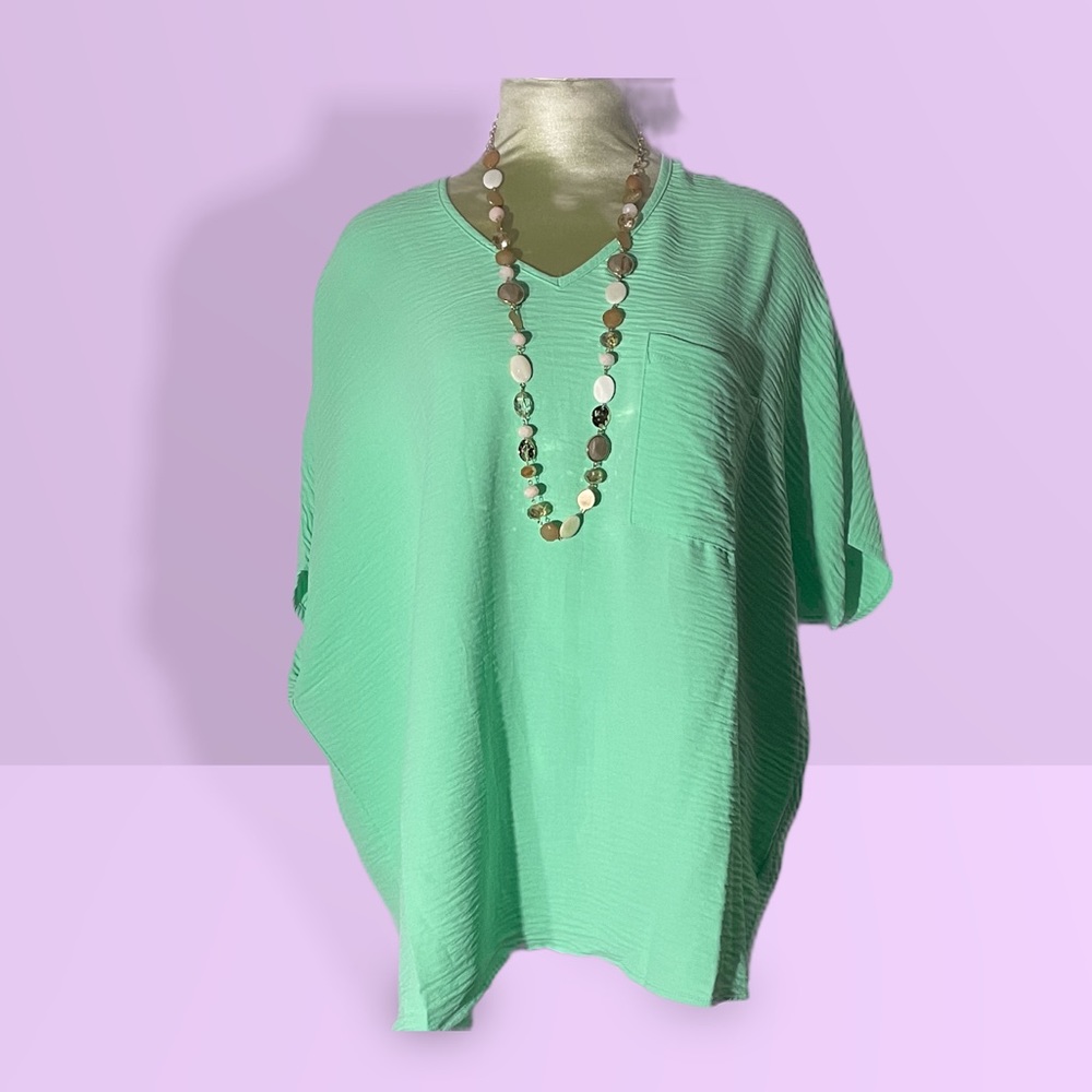 Zenana pocket Blouse mint